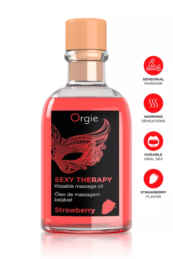 Olio da massaggio baciabile alla fragola Sexy Therapy