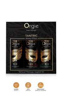 Coffret 3 huiles de massage "Sensuel Tantric" - Orgie - Sexshop Tentations