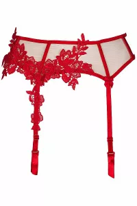 Red garter belt V-8862