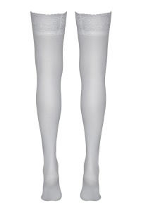 Bas autofixants blanc - Cotelli Legwear