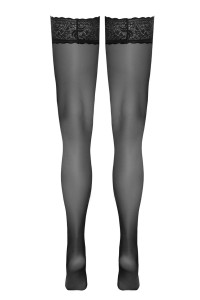 Bas autofixants noir Hold up - Cotelli Legwear