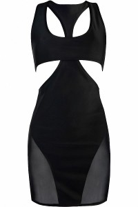 Black foam dress V-10619