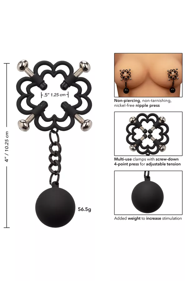 Pinces à tétons lestées - Calexotics