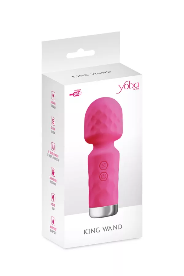 Mini King Wand vibrator pink