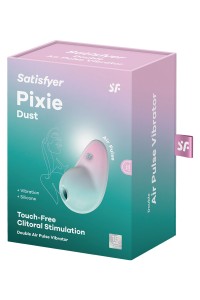 Stimulateur Pixie Dust air pulsé et vibrations - rose et menthe