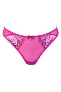 Thong Rose Tüll und Stickerei V-10258