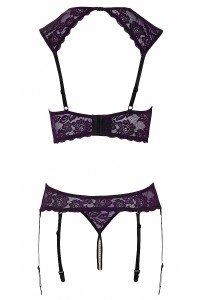 Open lingerie set purple