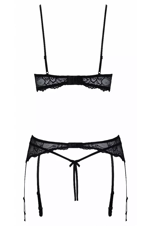 Ensemble lingerie ouverte noir - Cotelli Lingerie