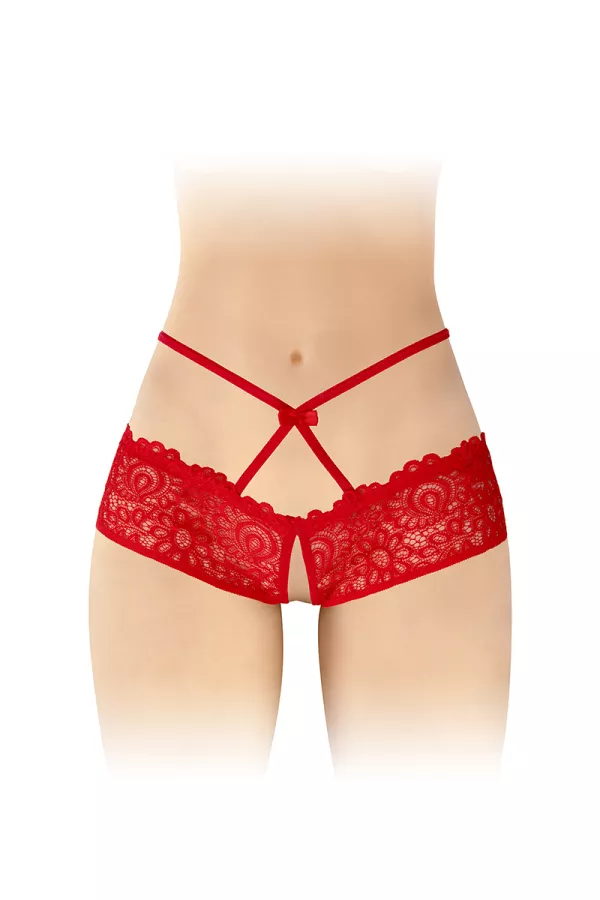 Culotte ouverte rouge Celia - Fashion Secret