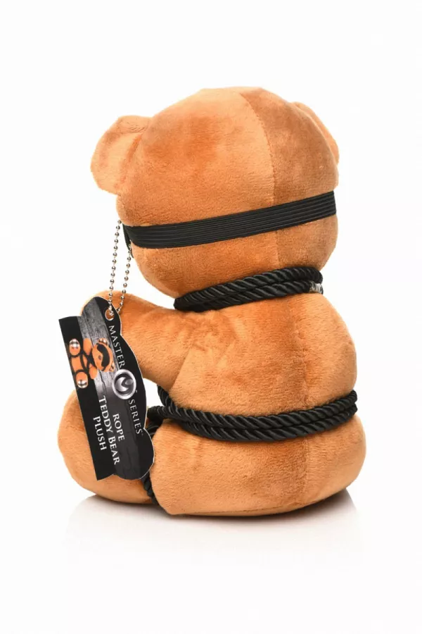 Teddybär im Bondage-Outfit