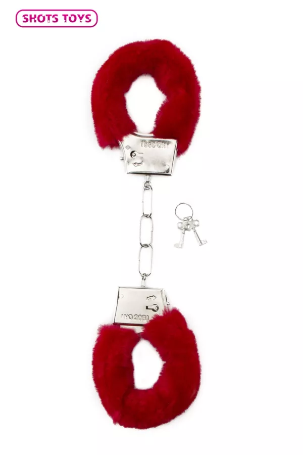 Shots fur cuffs - red