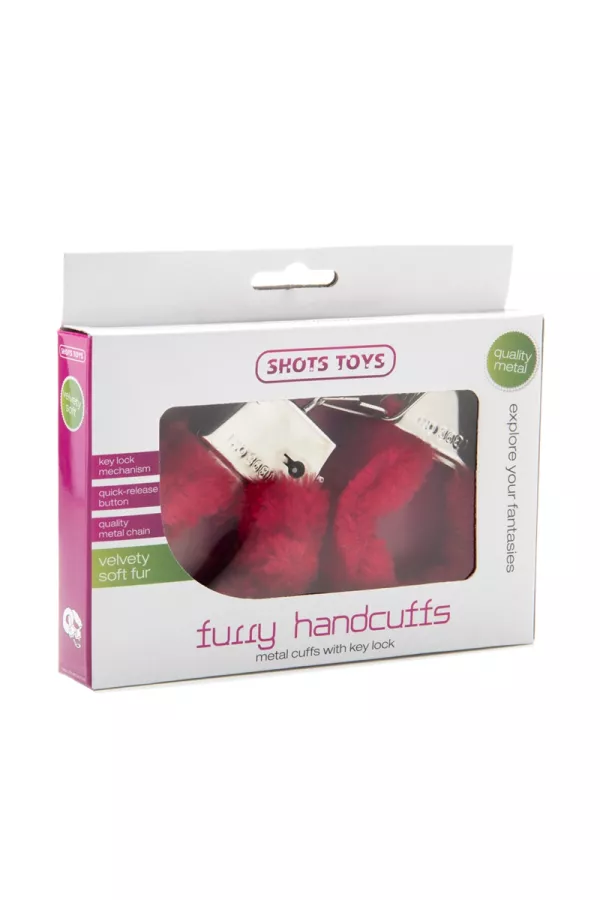 Shots fur cuffs - red