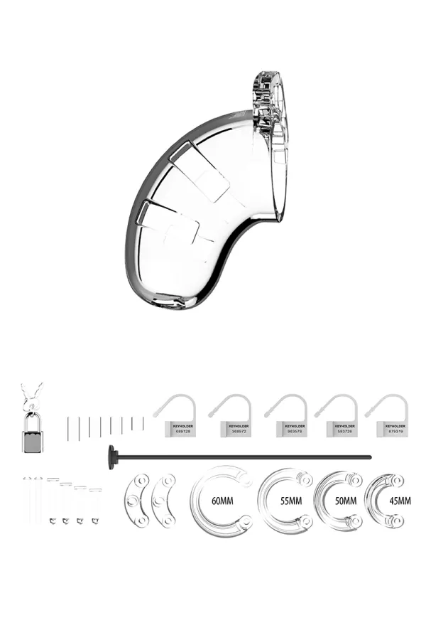 Gabbietta di castità 6.5cm con spina di uretra - ManCage 15