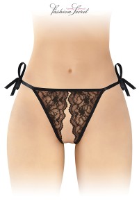 Black open thong Stella