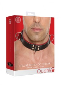 Collana di bondage rosso e nero