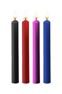 4 colored SM candles Large