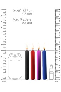 4 candele SM colorate