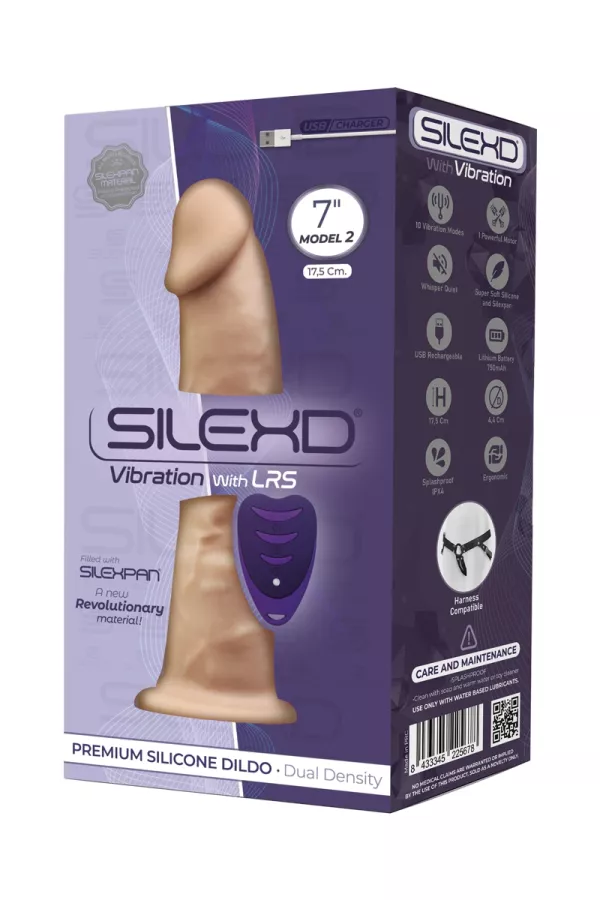 Realistic vibrator remote controlled 17.5 cm