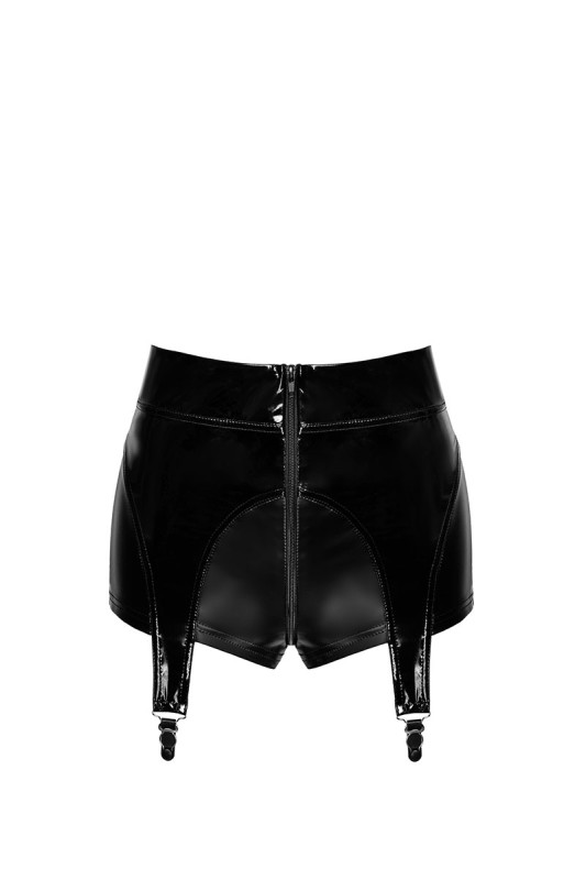 Glam F325 Vinyl Strümpfe Shorts und wetlook - Noir Handmade