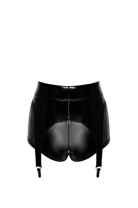 Glam F325 vinyl stockings shorts and wetlook - Noir Handmade