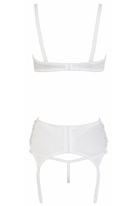 Ensemble lingerie 3 pièces ouvert blanc - Cottelli Lingerie