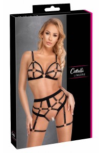 BDSM lingerie set black harness