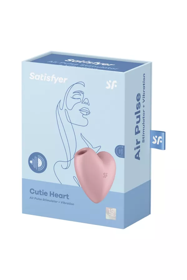 Double stimulateur Cutie Heart rose - Satisfyer