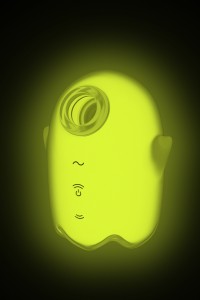 Stimolatore vibrante senza contatto giallo Ghost incandescente