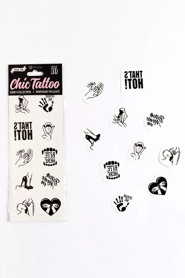 10 tatuaggi temporanei Kinky Collection