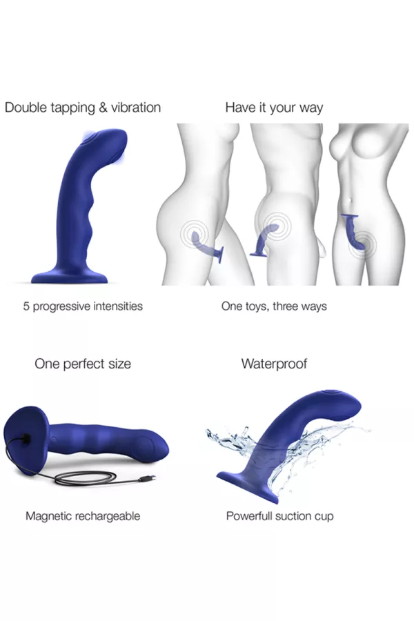 Vibro Tapping dildo wave blu