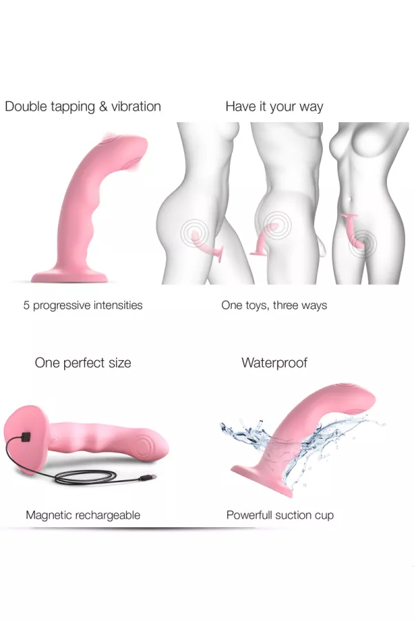 Vibro Tapping dildo wave rosa