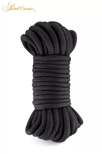 Black bondage rope 10m