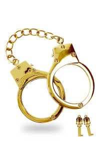 Gold plated BDSM handcuffs