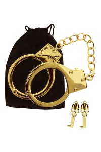 Gold plated handcuffs - Taboom - Sexshop Tentations