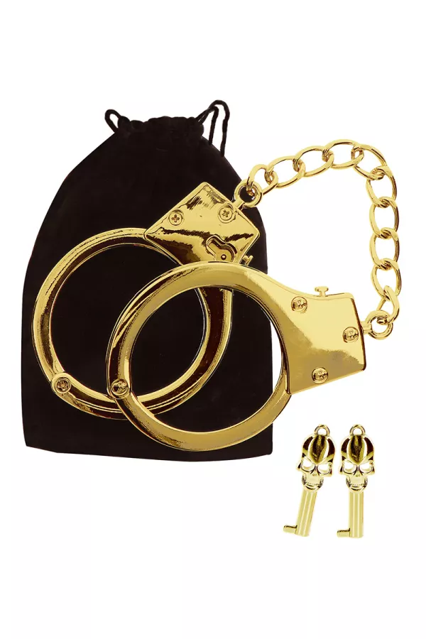 Gold plated handcuffs - Taboom - Sexshop Tentations