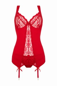 Clothing - Corsage "Marzia" red - Christine - Sexshop Tentations