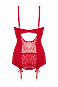 Kleidung - Corsage "Marzia" rot - Christine - Sexshop Tentations