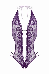 Body string ouvert Renee violet - Christine