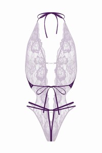 Body string ouvert Renee violet - Christine