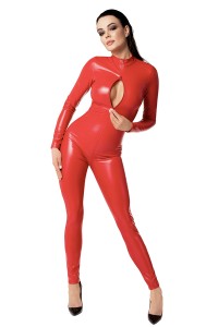 Bodysuit wetlook red Orgia - Noir Handmade | Tentations swiss