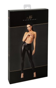 Legging wetlook zippé "Chimeria" F332 - Noir Handmade | Sexshop en ligne