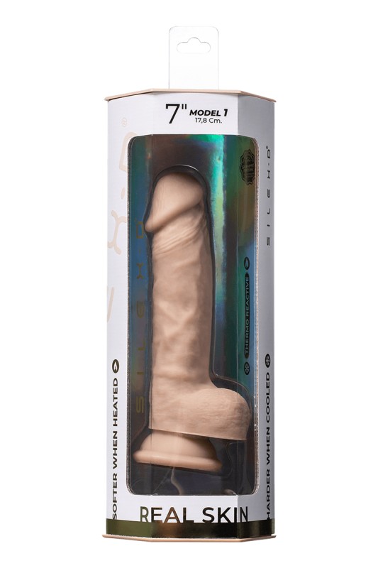 DildoReal Skin Model 1 flesh 17.8 cm - SilexD |Sexshop Tentations