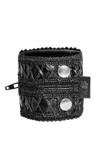 Bracciale portafogli F326 wetlook - Noir Handmade | Sestiere svizzero