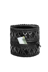 Bracciale portafogli F326 wetlook - Noir Handmade | Sestiere svizzero