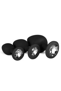 Kit entrainement 3 Butt plugs noir - Easy Toys