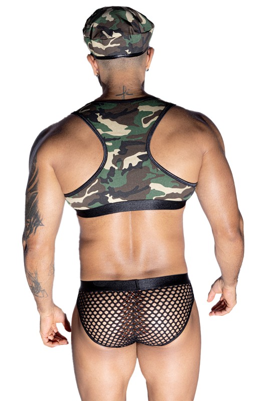 Tenue militaire sexy 4 pièces - J Lingerie