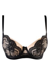 Soutien-gorge tulle et dentelle noir V-10711 - Axami