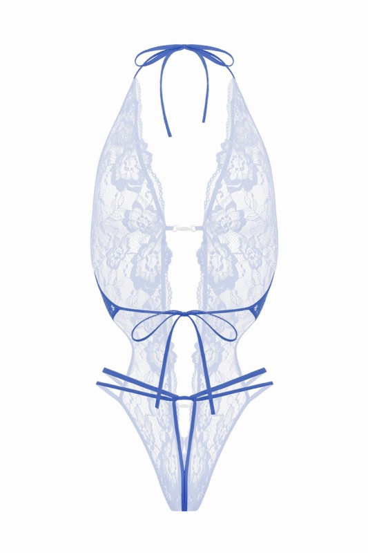 Body string ouvert Renee bleu - Christine