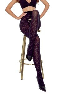 Collants ouverts TI025 40 deniers - noir