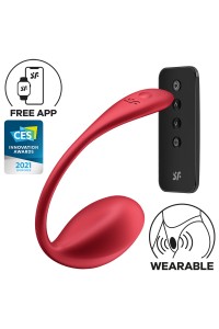 Connected vibrating egg Shiny Petal red - Satisfyer